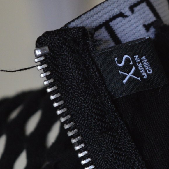 Black Craft Cult Body Con Knit Fish Net Mini Dress Sexy - Picture 8 of 8